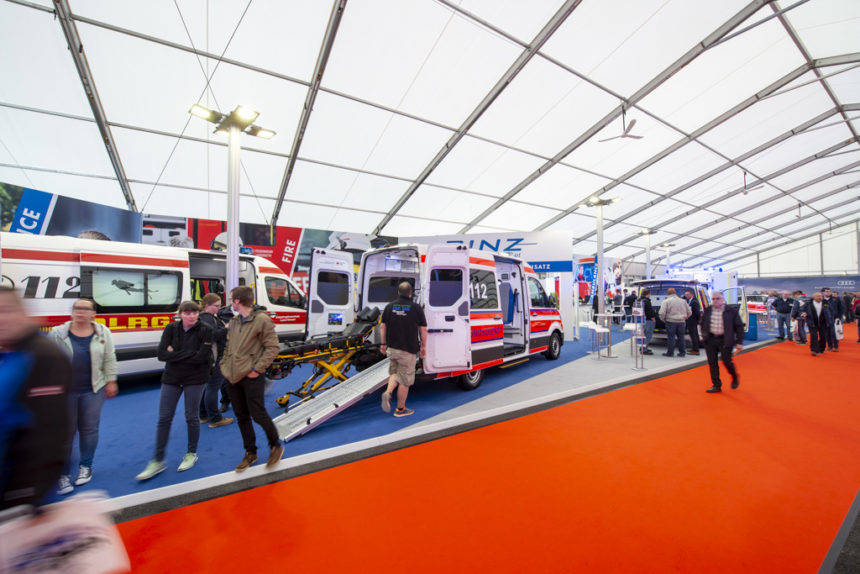 Foto vom Messegelände der RETTmobil Messe 2018