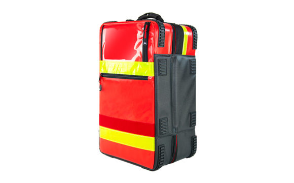 Produktfoto des PREMIUM Notfallrucksacks X1 in der Farbe rot